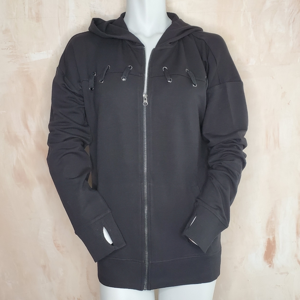 Large Ideology Lace Detail Hoodie